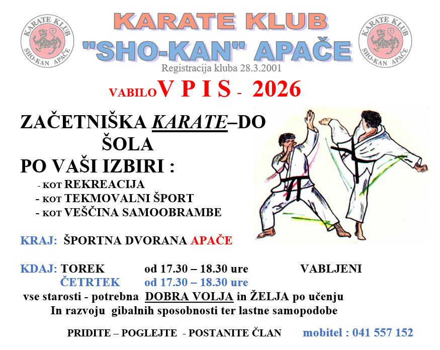 VPIS KARATE 2026
